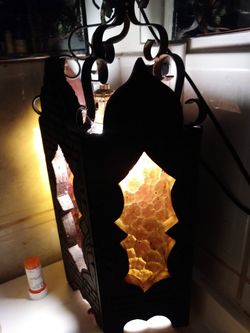 Medieval table lamp. Antique