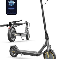 Speed E-Scooter, Powerful 350W Scooter, 8.5" Solid Tires, Kick Scooter, 2 Wheels and Height Handlebars (21Miles-350W-Turn Signal)