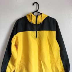 Basic Super Windbreaker Hoodie 1/4 Zip Size L High Visibility 