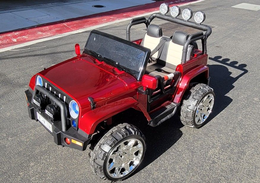 My Magic Car® 2 Seater 24 Volt 4x4 Electric Jeep With Rubber Tires Fully Loaded Truck ATV UTV For Kids With Wireless Remote Control