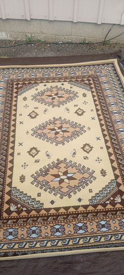 New 5/7 area rug thick and elegant