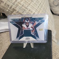 Saquon Barkley  Score Stars Of The NFL Memorabilia Relic  Football Card 