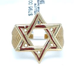 14KT Yellow Gold Star Ring 8.00g Size 10-1/2 190339/5