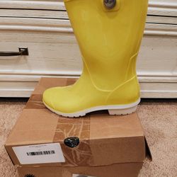 Brand New Ugg Yellow Rain Boots In Box