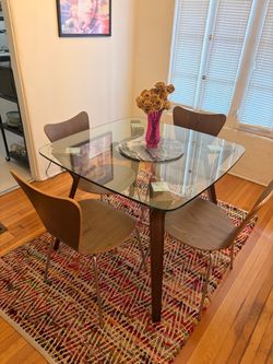 Mid Century dining table with 4  chairs