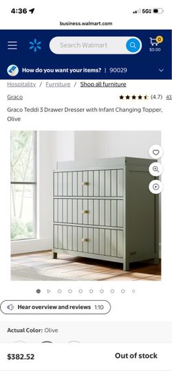 Graco Teddi 3 Drawer Dresser with Changing Topper