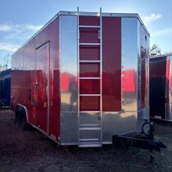 8.5x18 Cargo Trailer | Ladder + 8' Tall | 5200 lb Axles