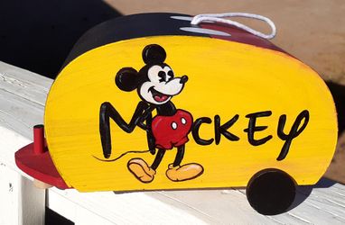 Hand Painted Mickey Mouse Camper Birdhouse