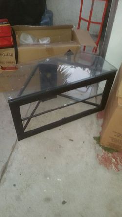 Glass tv stand