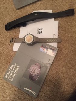Suunto heart rate monitor watch and strap