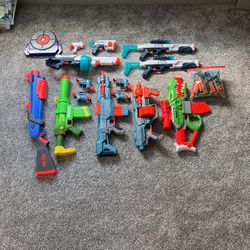14 Nerf Guns With Ammo And Target Also You Can Buy Them Sepraratly 