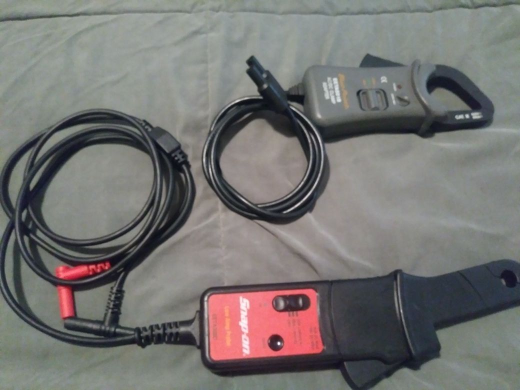 Snap on low amp probe EETA308D and Blue point high amp clamp EETA501B