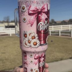 Dr Pepper 40oz Snow Globe Tumbler