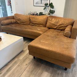 Poly and Bark Leather Sectional Sofa