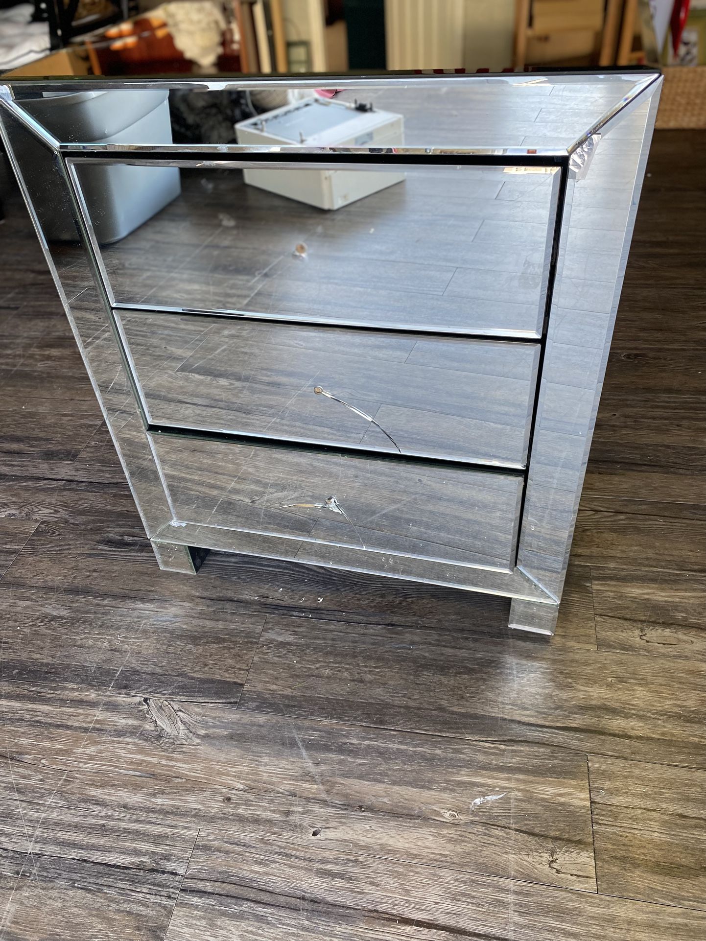 Used Mirrored Nightstand ($10)