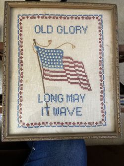 1890’s Flag Cross-stitch Old Glory Antique American