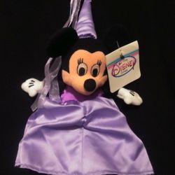 Rare Disney Store Vintage Bean Bag Plushies Purple Princess Minnie Mouse.  Disney Store Exclusive Vaulted Edition
