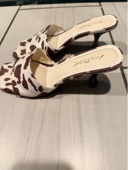 Cow print heels