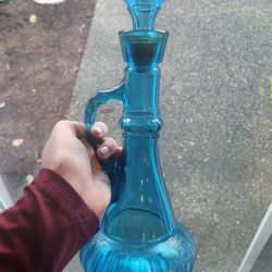 Vintage Jim Beam Blue Glass Liquor Decanter – Kentucky Bottler
