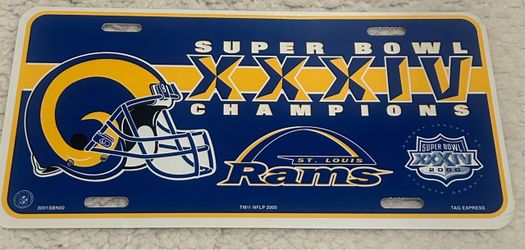Tag Express St. Louis Rams Super Bowl XXXIV Champions License Plate