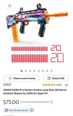 XSHOT SKINS Pro Series 1 Anime Long Shot (40 Darts) Outdoor Blaster by ZURU