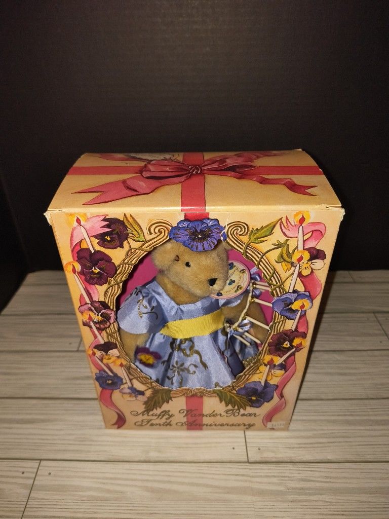 Muffy Vanderbear Teddybear 10th Anniversary Edition Collectible Plush New In Box
