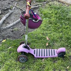 Kids Scooter And Helmet 