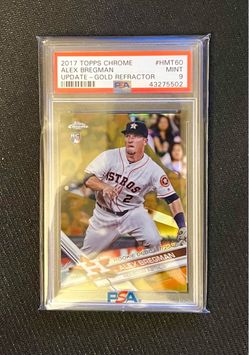 2017 Topps Chrome Update Alex Bregman Gold Refractor PSA 9 Pop 4