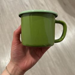 Green Enamel Cup