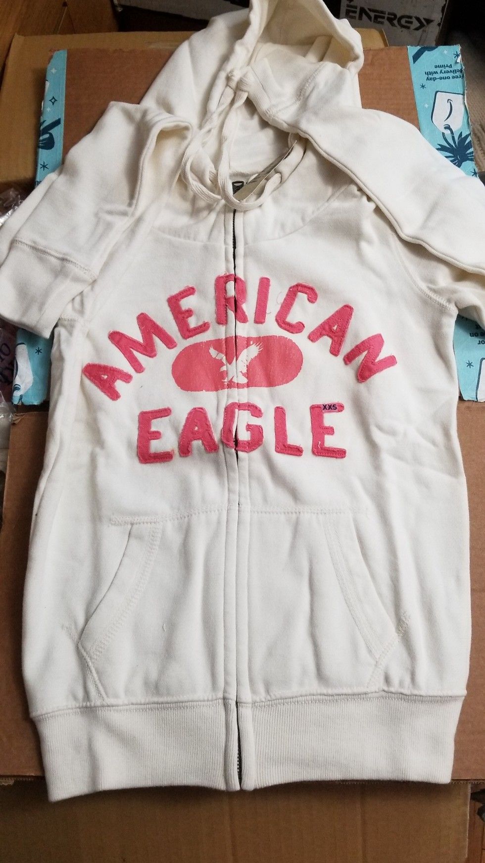 American Eagle AE zip up hoodie XXS Small NEW Queens 11365