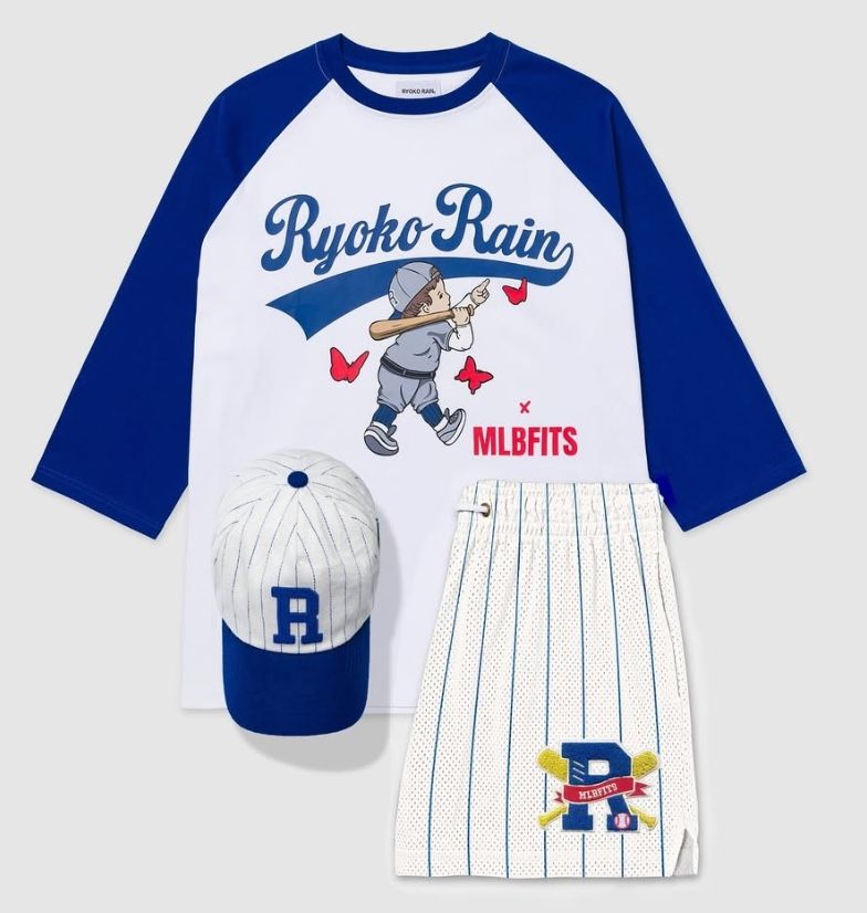 Ryoko Rain X MLBFITS Baseball Tee Size Large