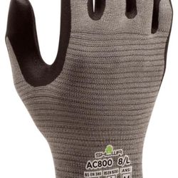 SHOWA AC800 Static Dissipative Touch Screen Compatible A4 Cut Resistant Safety Work Glove, 18-Gauge, Large (12 Pair)  Style: Palm Coated  Material Nit