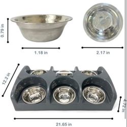 Puppy Feeding System 6 Litter Multiple Dog Bowl Feeder Puppy Feeder Station, Weaning Dish Puppy's Feeding