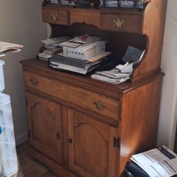 Wood Hutch And Cabinet 