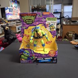 Teenage Mutant Ninja Turtles: Mutant Mayhem Ninja Shouts Leonardo, Interactive Power Action When Arm Or Leg Is Pulled "New In Original Packaging 