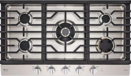 LG CBGS3628S Gas Cooktop, 36 Inch (Open-Box / Scratch & Dent)