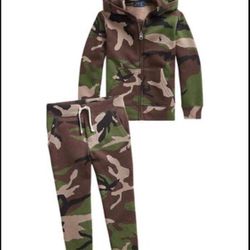 New Boys / Men Polo Camouflage Sweats Set, Size XL Boy / Small Men