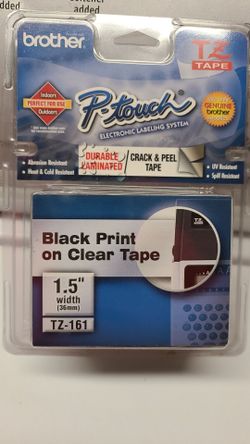 P-touch LABELING (Black Print Clear Tape.
