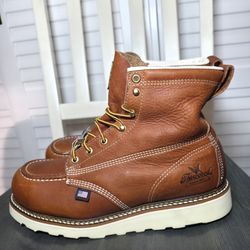 Thorogood 6″ Tobacco Safety Moc Toe Wedge Work Boots (contact info removed) Men's Size 9.5 EE