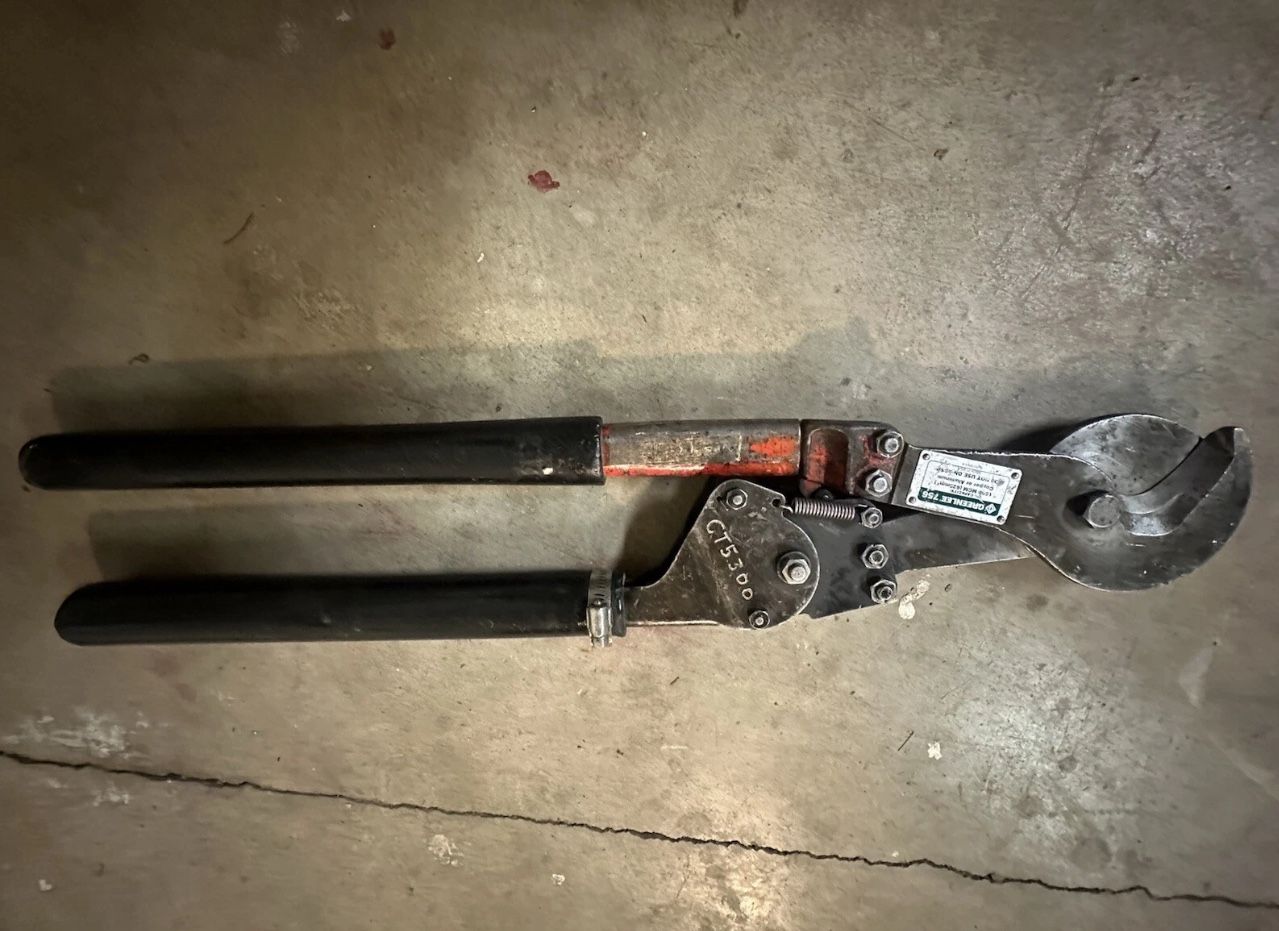 Greenlee 756 Ratcheting Cable Cutter Cuts up to 1500 KCMIL