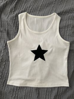 White tank with black star