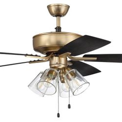 Satin Brass Pro Plus 52” Ceiling Fan