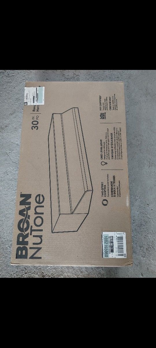 Broan Nutone 30" Stainless Steel Under Cabinet Range Hood with Light Ductless