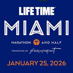 Miami Marathon Bib For Full Or Half Marathon 