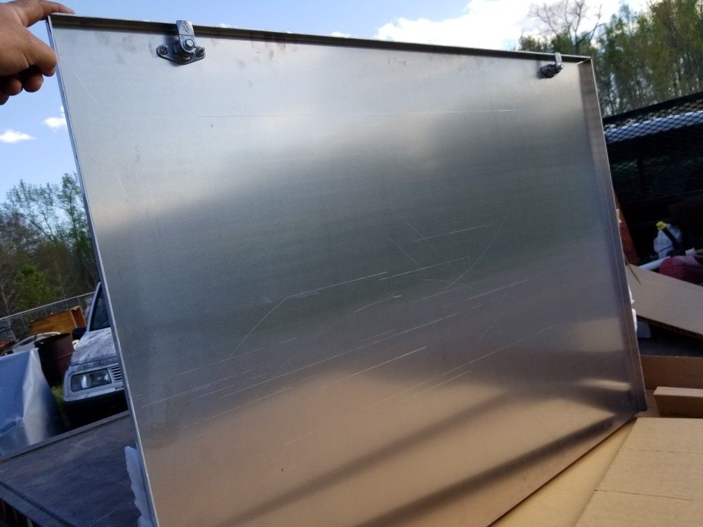 NEW Aluminum Door With Hinge Plates And Hardware