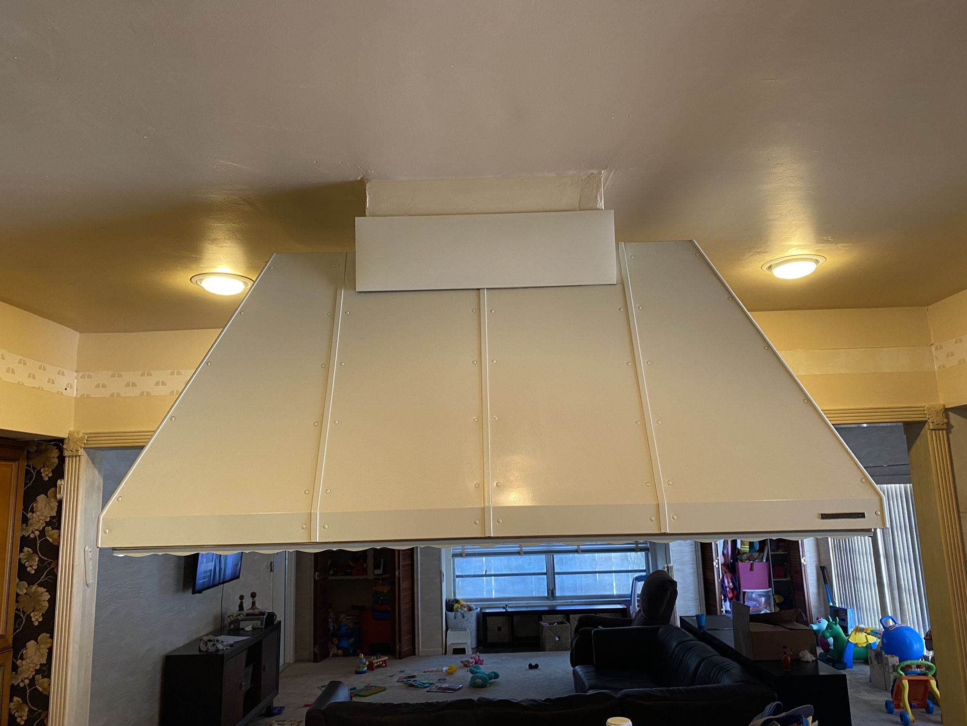 Retro/Vintage/midcentury Kitchen Island Range Vent Hood