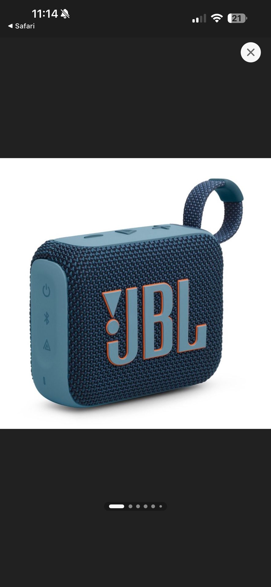JBL Go4 Bluetooth Wireless Speaker - Blue: USB-C, Waterproof, Outdoor Use, Portable