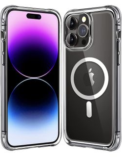 #1-19）Magnetic Designed for iPhone 14 Pro Case Clear