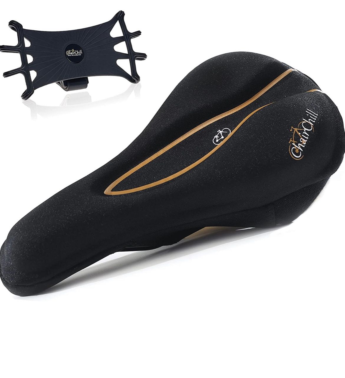 hairChBike Seat Cushion - Seat Cover for Exercise - Bicycle Seat Covers for  Comfort Women - Gel & Soft Foam, Nonslip Bicycle or Spin, Fits Standar