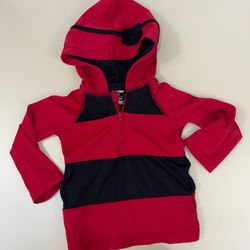 Baby Gap 12-18M Red Black Hooded Pullover